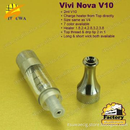 new design Best Electronic Cigarettes vivi nova tank v10